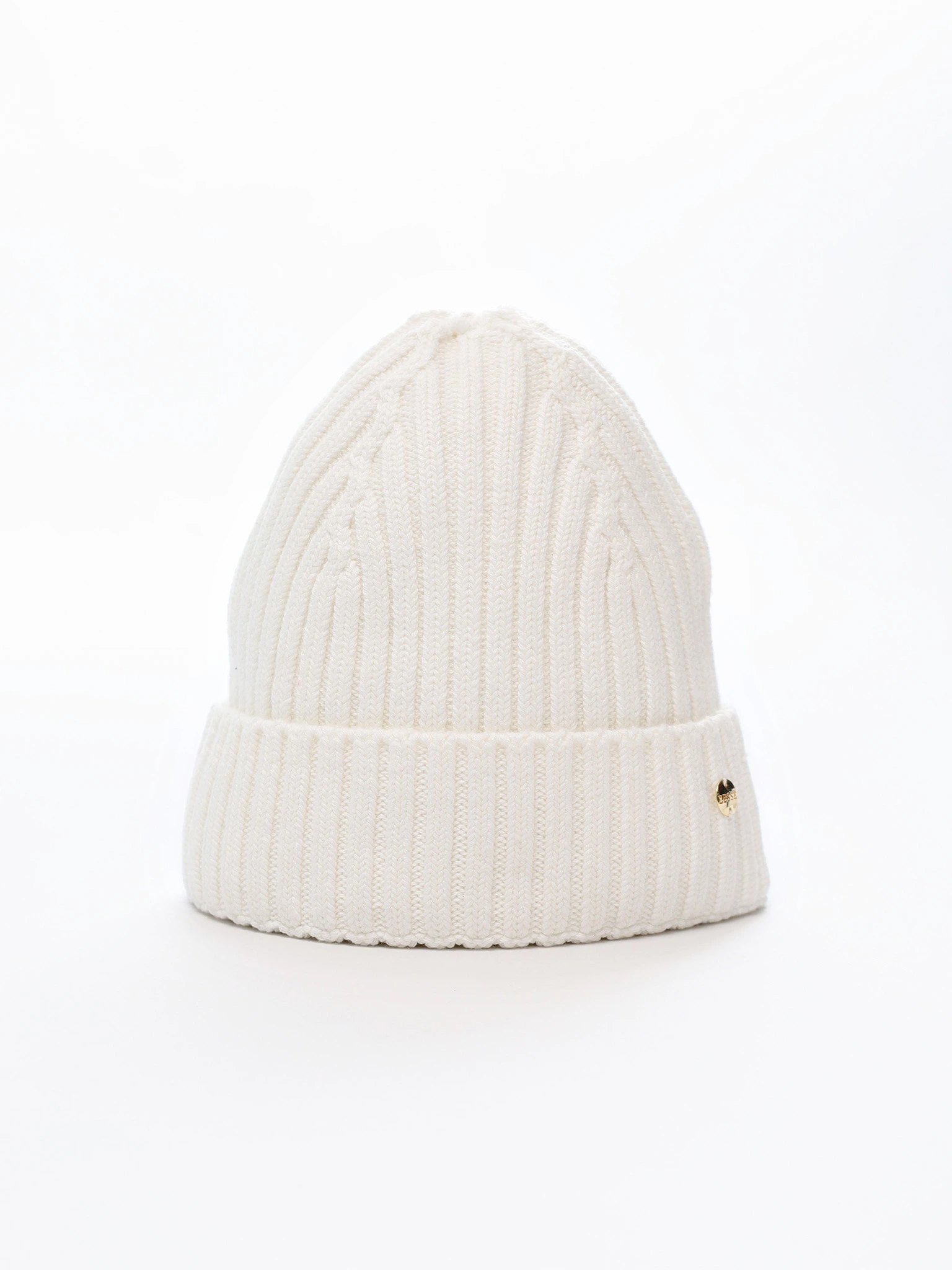 Шапка-бини из смесовой вискозы с отворотом на подкладе в ассортименте